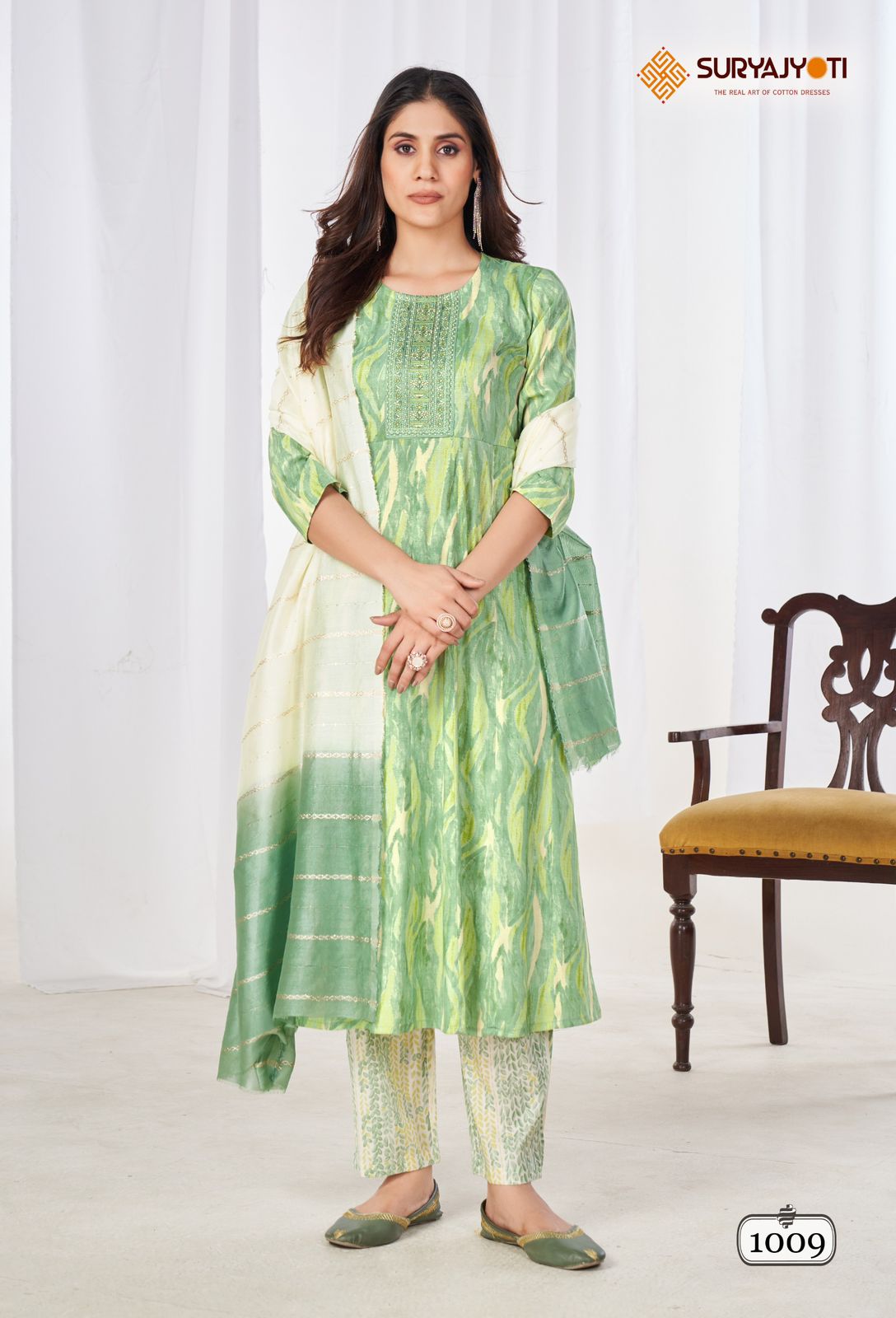 Anarkali Special Vol 1 By Suryajyoti Printed Kurti With Bottom Dupatta Wholesale Online
